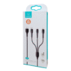 Cable de Carga U38 3 en 1 66W USB microUSB / USB C / Lightning 1M