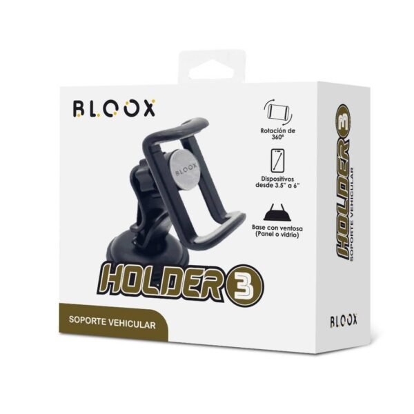 Soporte Vehicular BLOOX - Tipo Ventosa para Panel/Vidrio
