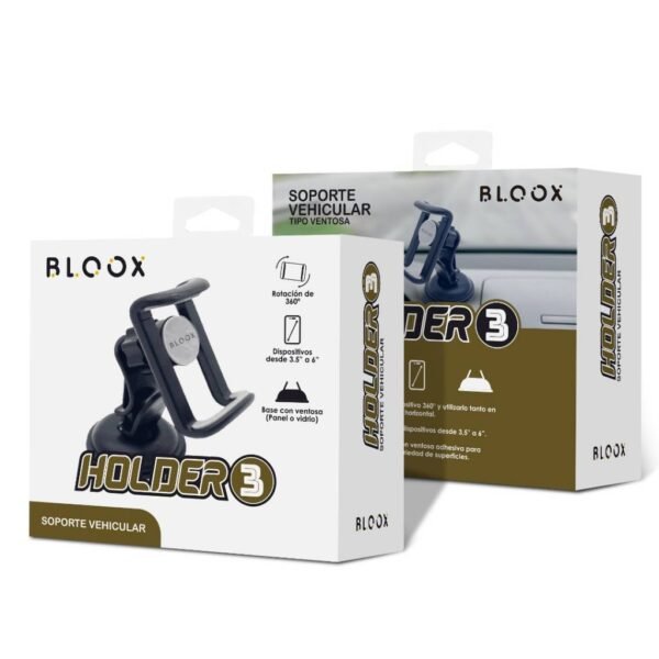 Soporte Vehicular BLOOX - Tipo Ventosa para Panel/Vidrio