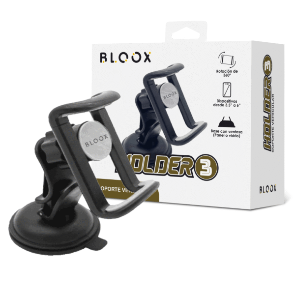 Soporte Vehicular BLOOX - Tipo Ventosa para Panel/Vidrio