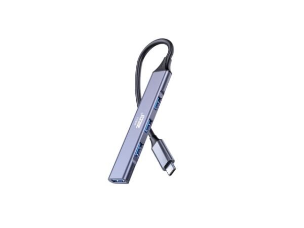 ZEQI MULTIPLICADOR DE PUERTOS (USB-C MACHO A 4 PUERTOS USB 3.0)