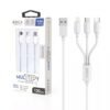 Cable de Datos ROCA mulTIPy 3en1 120cm 2.4A microUSB/USB C/Lightning (sólo carga)