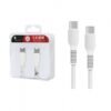 Cable de Datos ROCA TO GO USB C a USB C 100cm 3A 60W Blanco