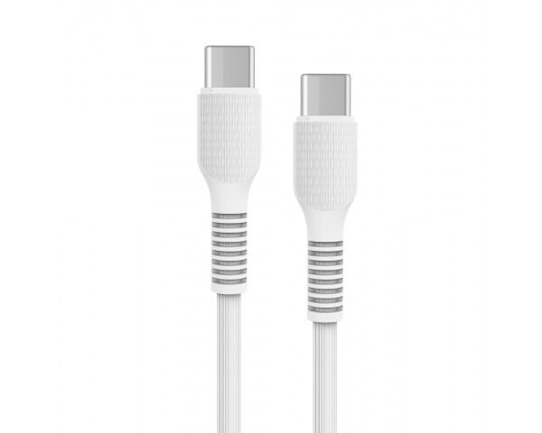 Cable de Datos ROCA TO GO USB C a USB C 100cm 3A 60W Blanco