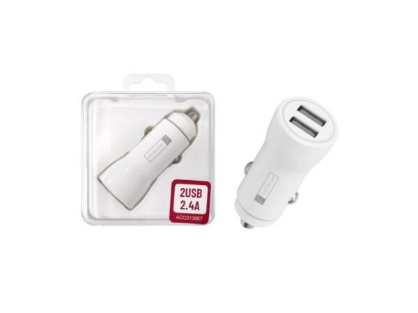 Cargador Auto ROCA TO GO 12W / 2.4A 2x USB A Sin Cable