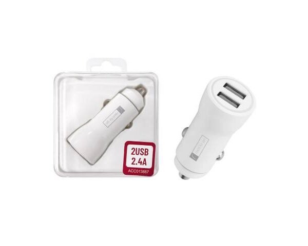Cargador Auto ROCA TO GO 12W / 2.4A 2x USB A Sin Cable