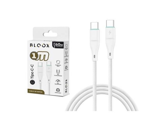 Cable de Datos BLOOX USB C a USB C PVC 100cm 60w