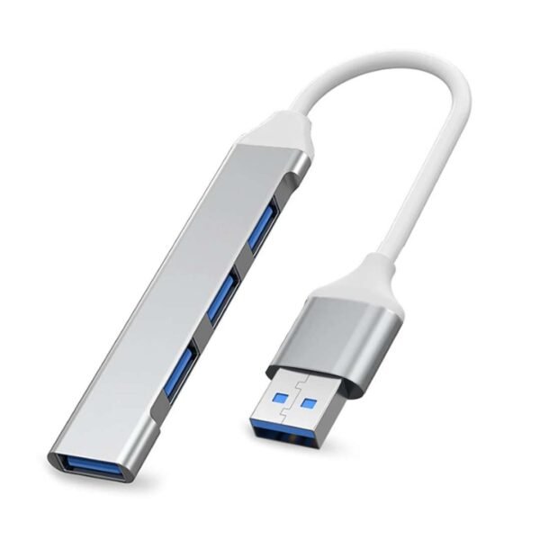 HUB USB 4 PUERTOS 3.0 PLATEADO