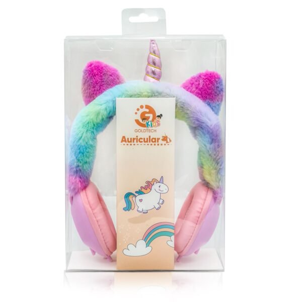 VINCHA AURICULAR CABLEADA UNICORNIO PELUCHE
