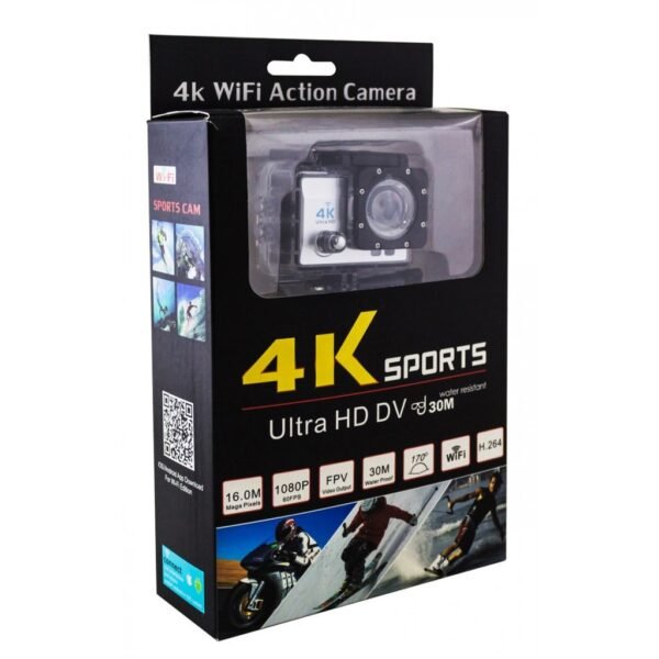 CAMARA ACCION SPORTS HD 4K PLATA SUMERGIBLE
