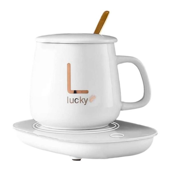 TAZA CERAMICA CON BASE CALENTADOR USB