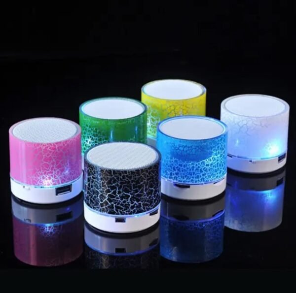 Mini Parlante Con Luces Craquelado