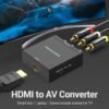 Convertidor HDMI a RCA 3xNTSC/PAL+Mini USB / Negro AEEB0
