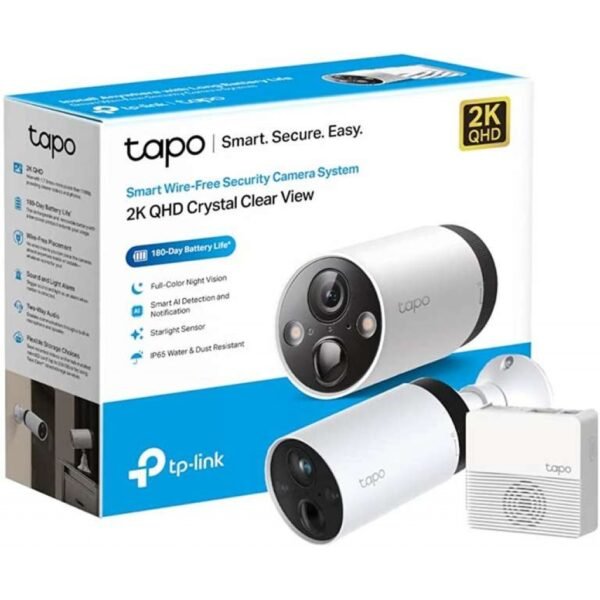 Cámara Seguridad Exterior TAPO C420S1 + Hub c/Batería 2K WiFi TP-LINK