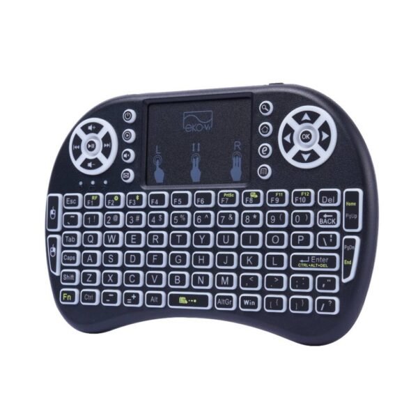 Mini Teclado Inalámbrico Control Remoto Negro Eko-Vi
