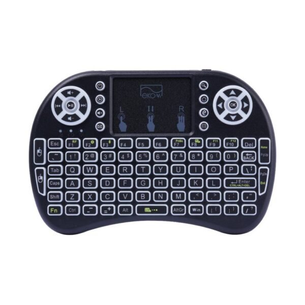 Mini Teclado Inalámbrico Control Remoto Negro Eko-Vi