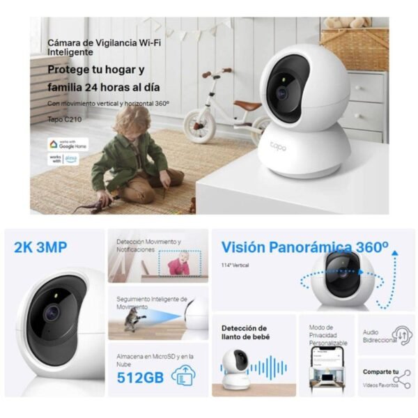 Cámara IP TAPO C230 3K Inalámbrica Visión Nocturna IA Avanzada TP-LINK